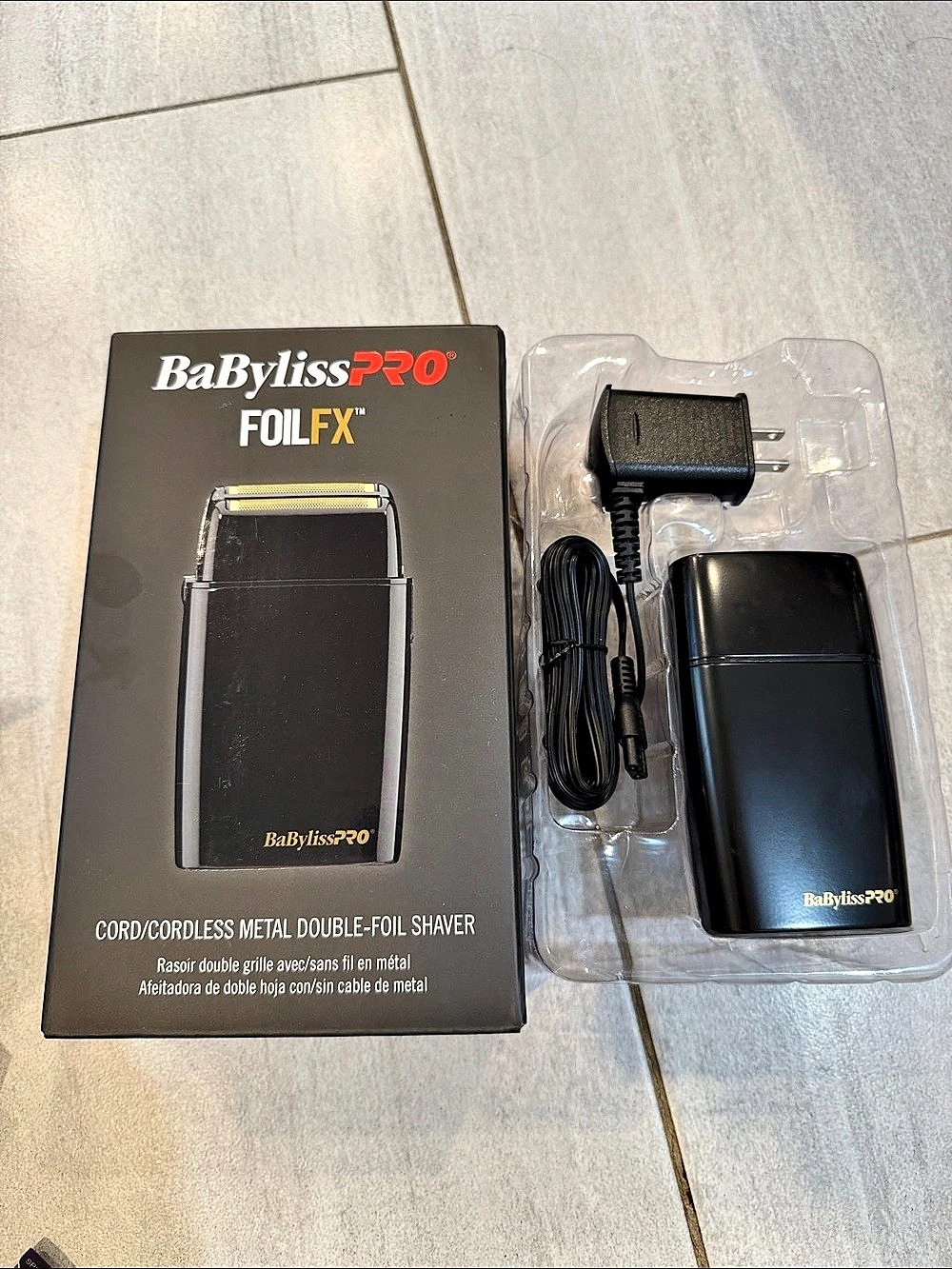 BaBylissPRO FOILFX Cord/Cordless Metal Double-Foil Shaver BNIB